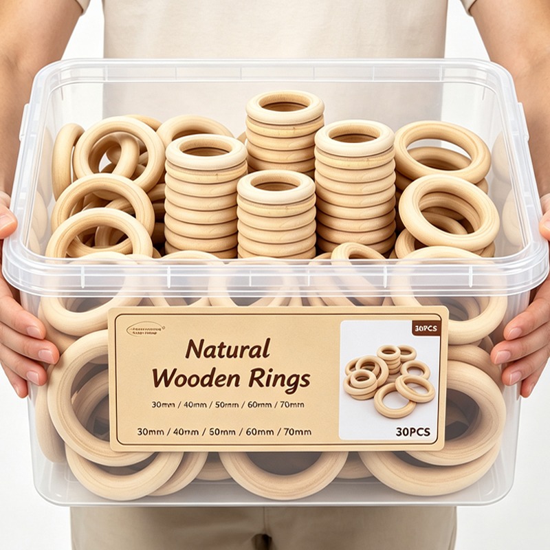 Wood Ring Blank - Anéis de Madeira Não Acabados, Círculos