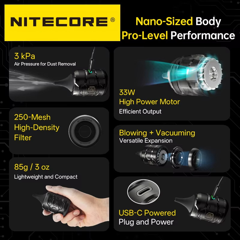 NITECORE BB nano Soprador Elet - Vacuum Chamber Small avaliação e preço